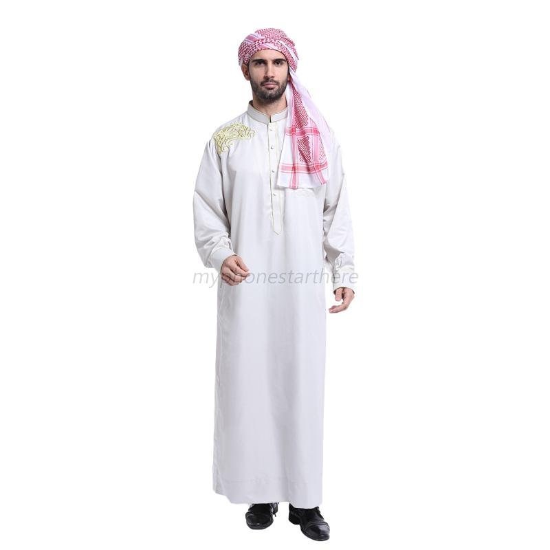 Muslim Men Saudi Thobe Galabeya Thoub Abaya Robe Dishdasha Arabic